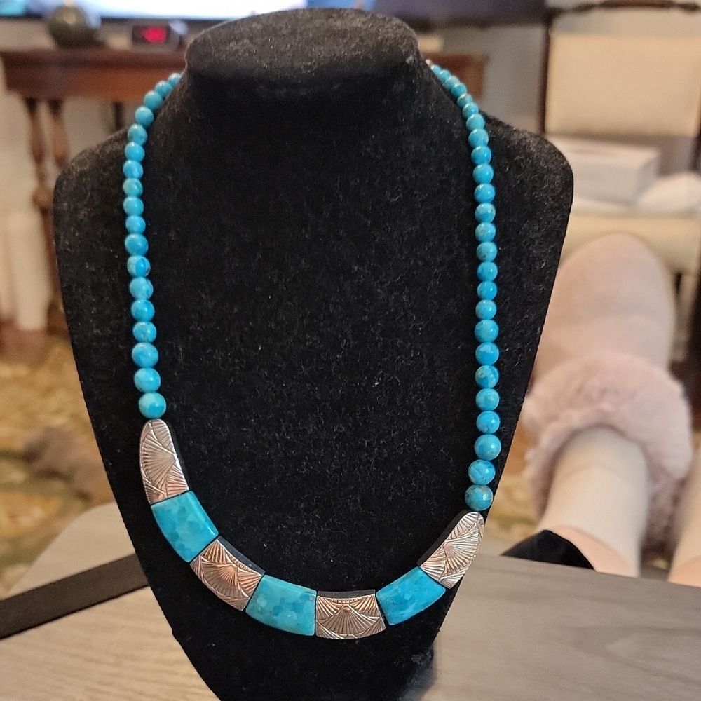 Jay KING Turquoise and Silver Necklace